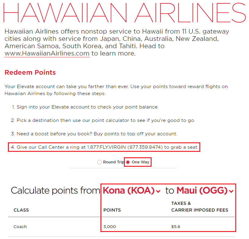 Book Hawaiian Airlines with Virgin America Miles