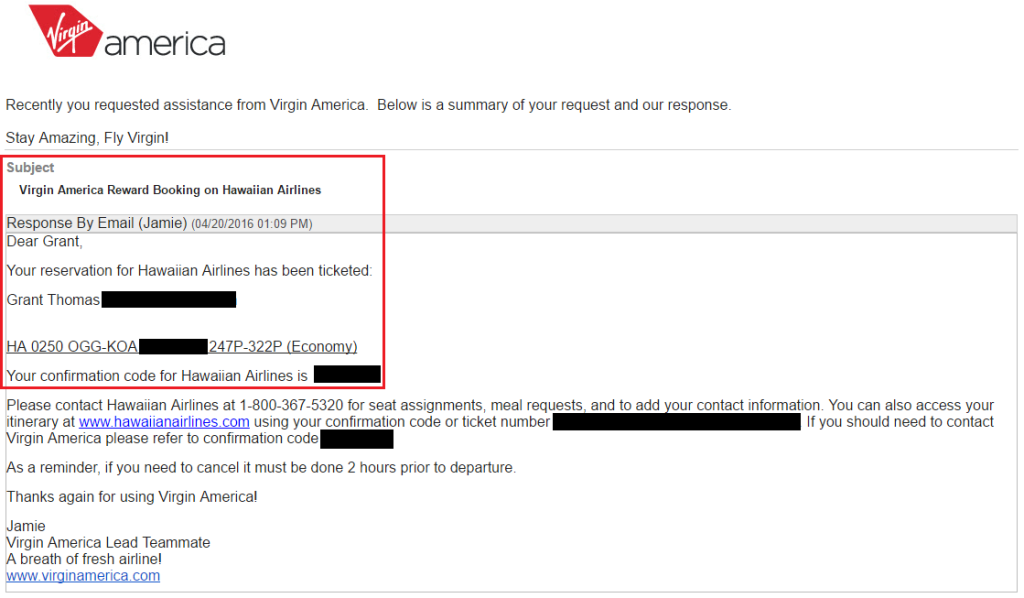 Transfer SPG Points to Virgin America; Book Hawaiian Airlines Award