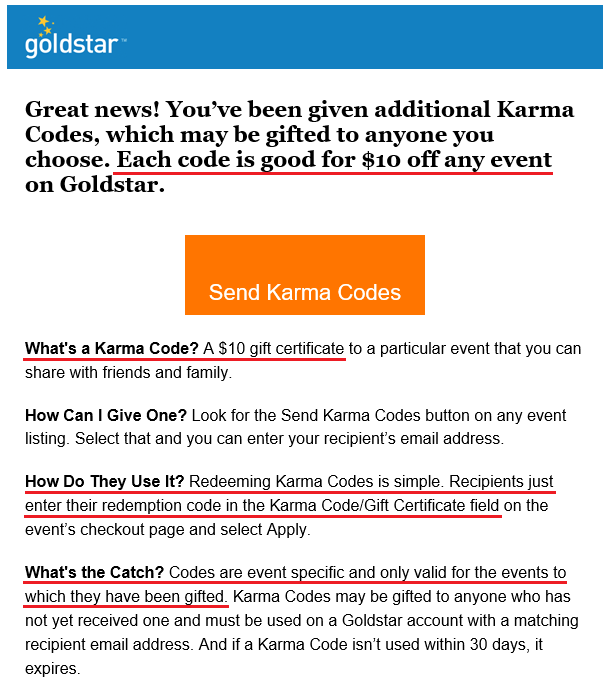Goldstar 3 Karma Codes