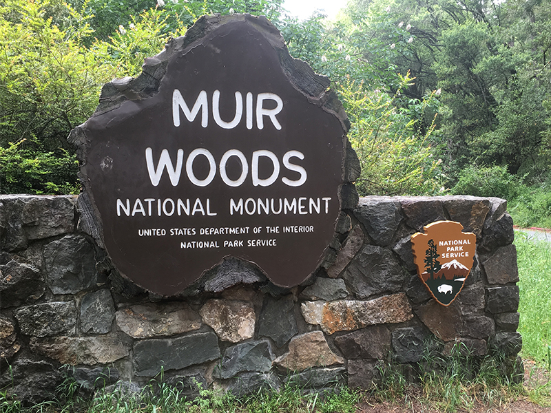 Muir Woods National Monument Entrance Sign