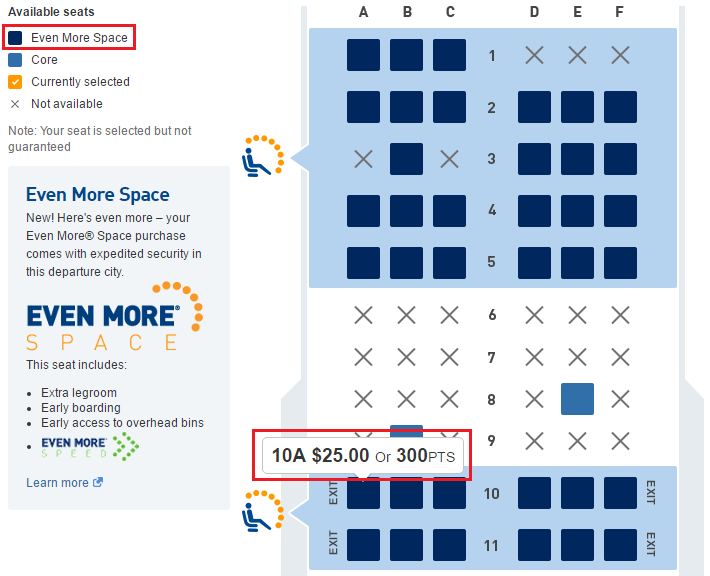JetBlue Even More Space 300 Points