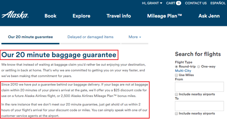 Alaska Airlines 20 Minute Bag Policy