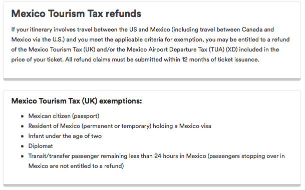 Description of tax refund eligibility requirements on the Alaska Airlines website.