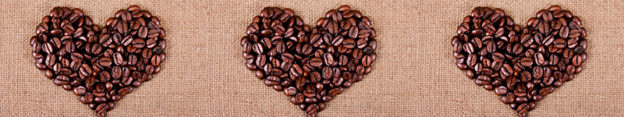a heart made of coffee beans