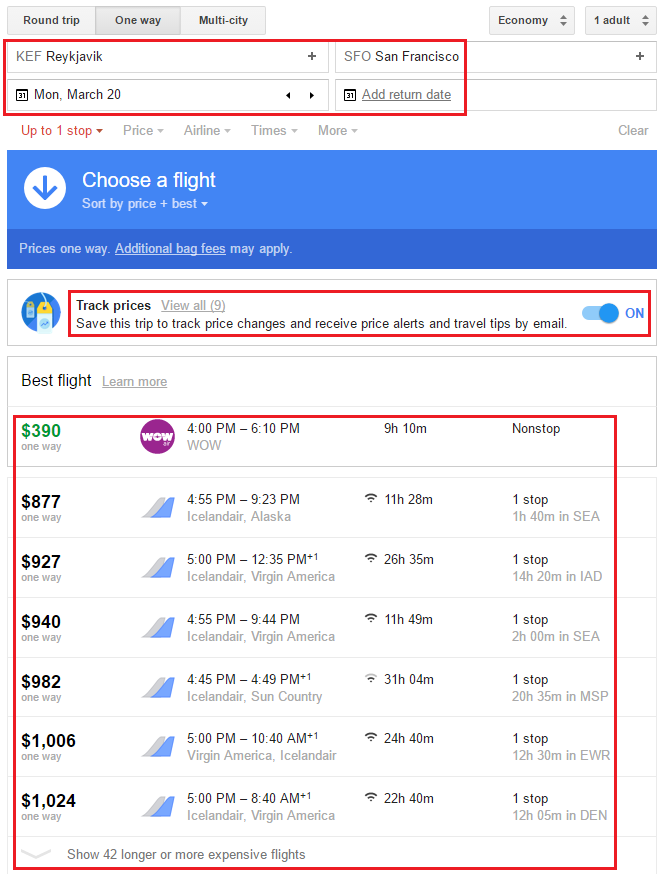 airline flight price tracker