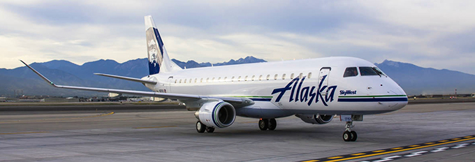 Alaska Embraer 175 (operated by SkyWest). Photo from alaskaair.com