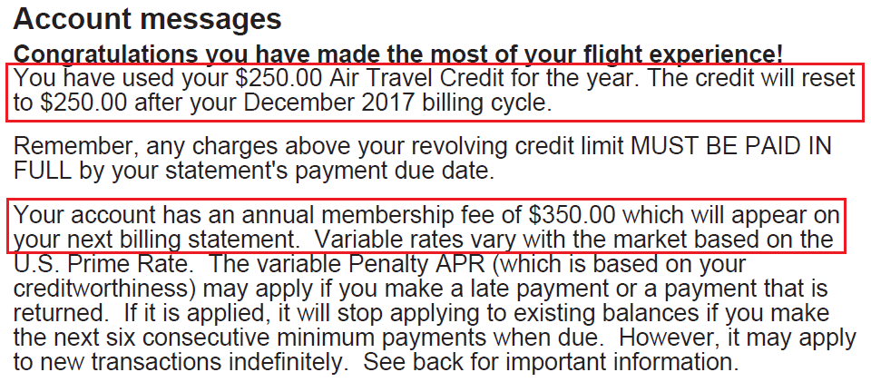 Citi Prestige $250 Airline Credit Posted Annual Fee Posting Next Month