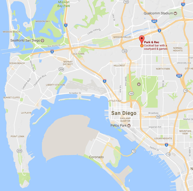 San Diego Meetup Park Rec Google Map
