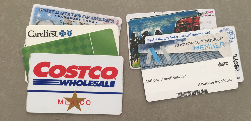 A collection of membership, identification, and transit cards