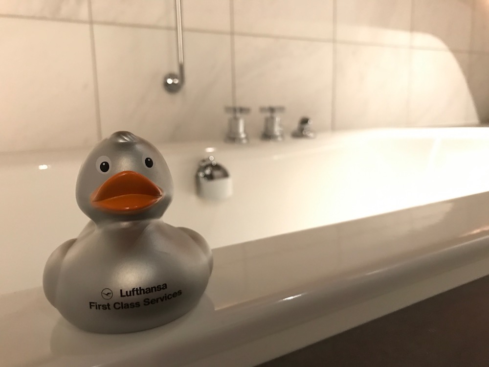 Lufthansa First Class Lounge rubber duck