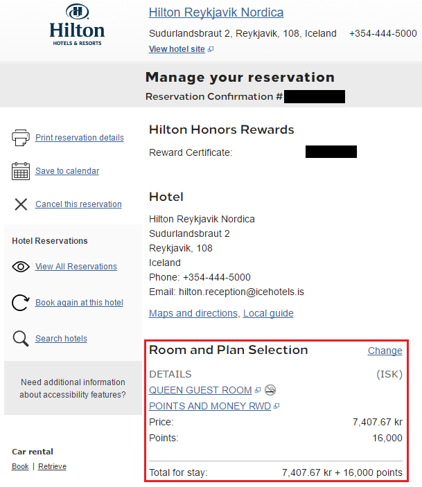 Need To Change Hilton Reservation Call To Keep Same Points Price