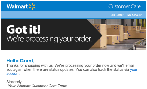 walmart customer service online orders