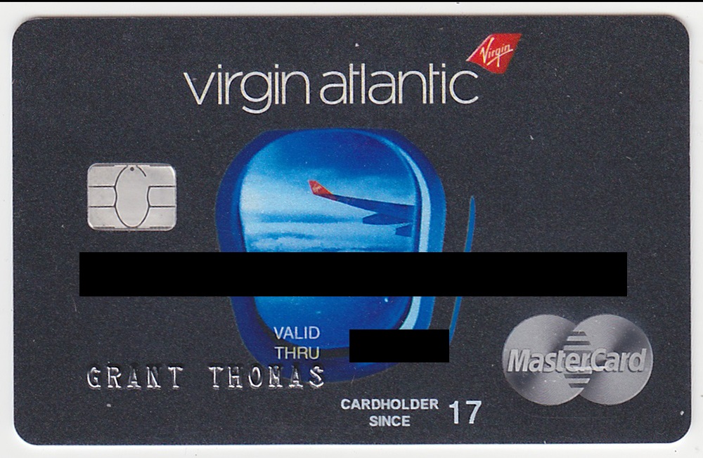 Bank of America Virgin Atlantic Credit Card Front Travel