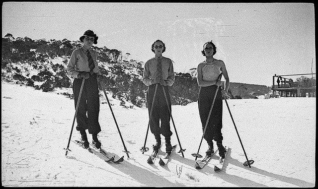 a group of women on skis