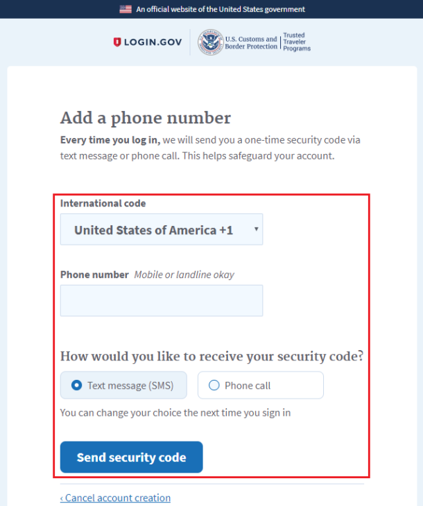 Account gov by. American Phone number code.