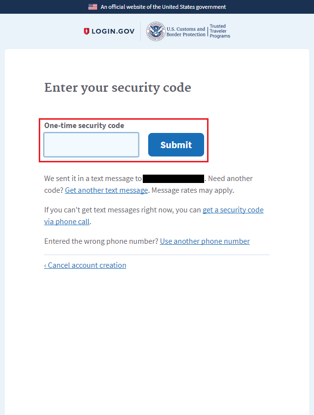 Create Login.gov Account to Log into Global Entry / TSA PreCheck Dashboard