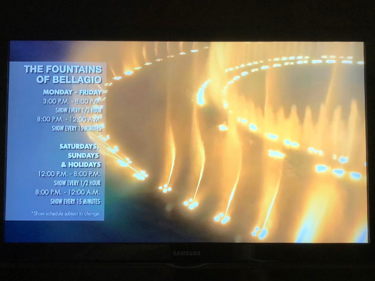 Hotel Review Bellagio Fountain View Room Upgrade & Fountain Music Channel