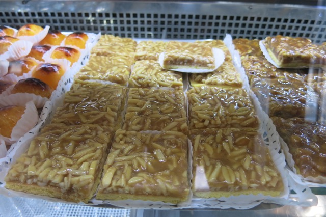 a tray of food on display