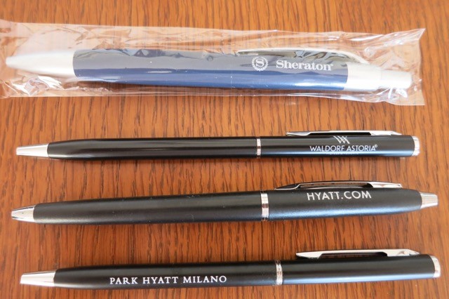 a group of pens in a plastic bag