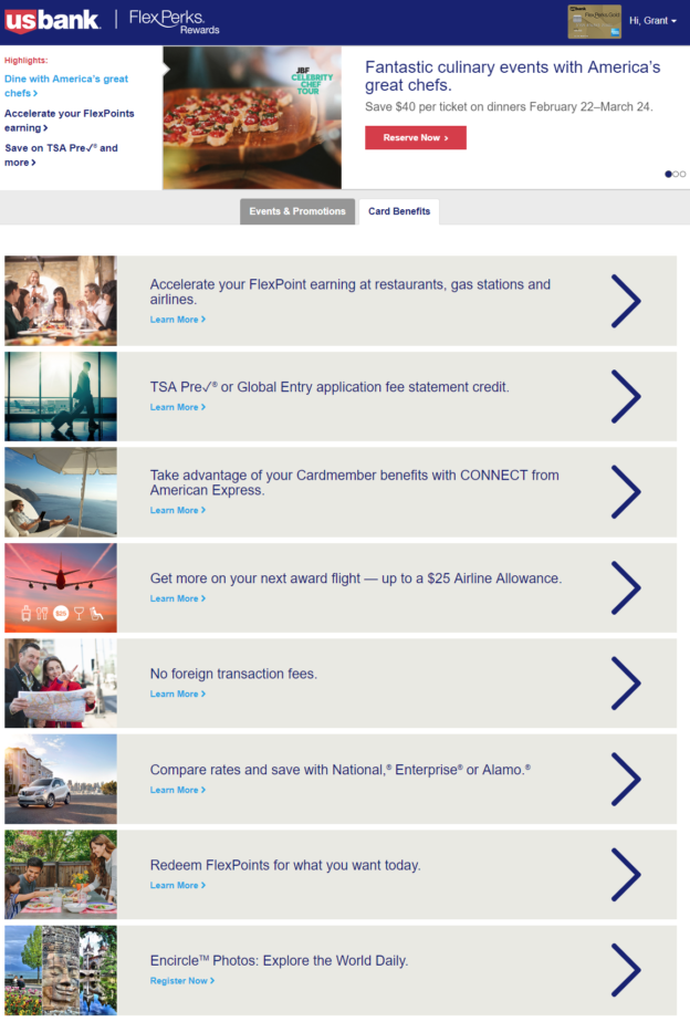 US Bank FlexPerks Rewards Website Gets a Facelift (But No New Features)