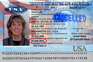 a close-up of a passport