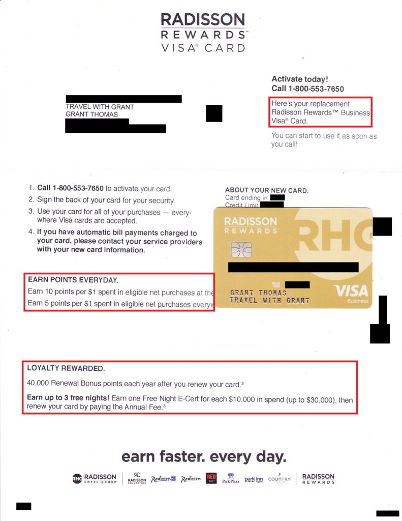 Unboxing my US Bank Radisson Rewards Business & Premier Visa Signature