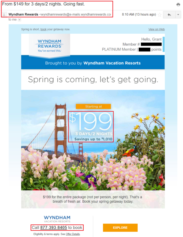 wyndham timeshare presentation deals