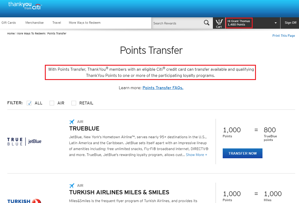 Redeem ThankYou® Points from Citi - ThankYou® Rewards Program - Roblox