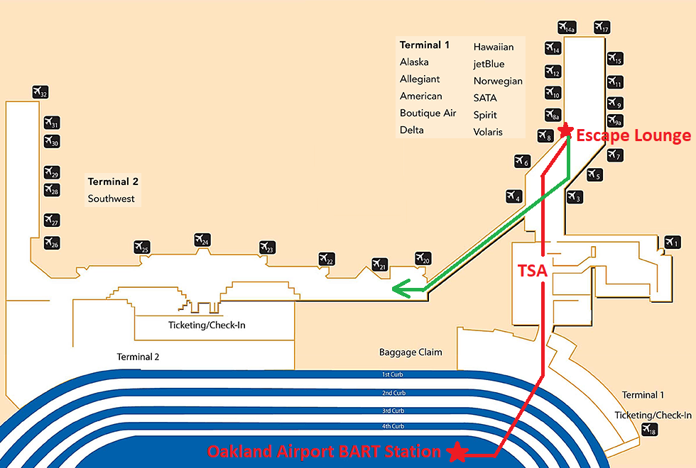 Airport Terminal Map - Oakland International Airport