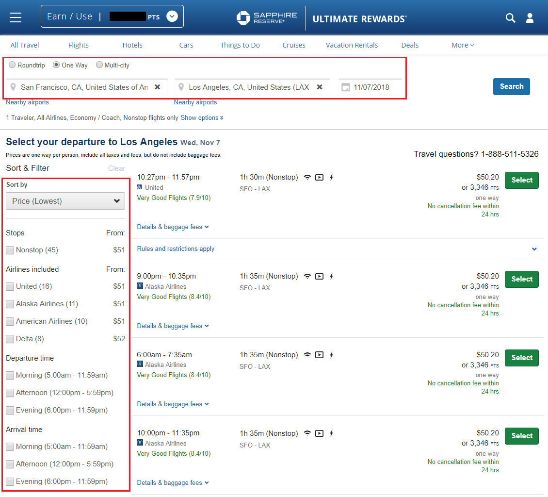 how to use chase travel points on expedia