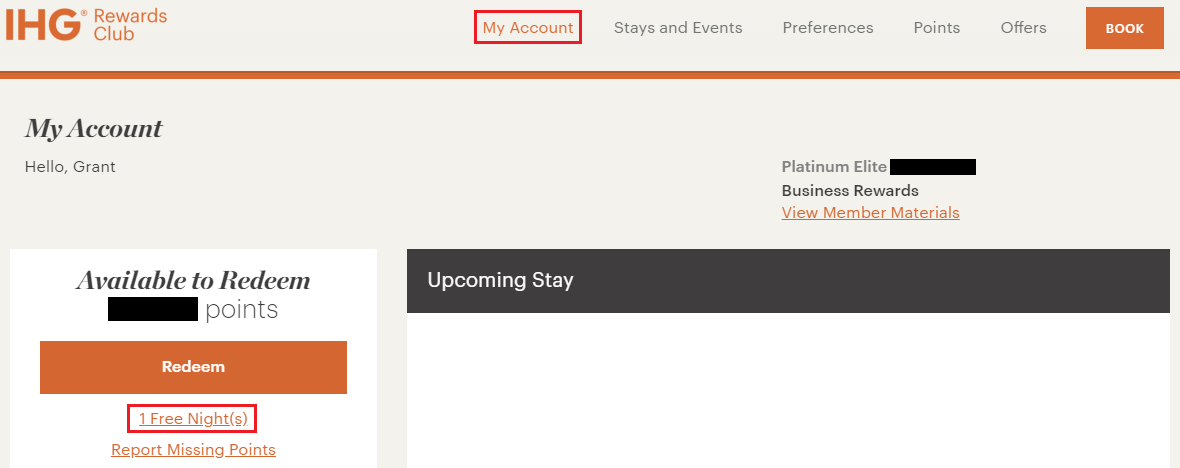 How To Redeem Chase Ihg Rewards Club Premier Select Credit Card