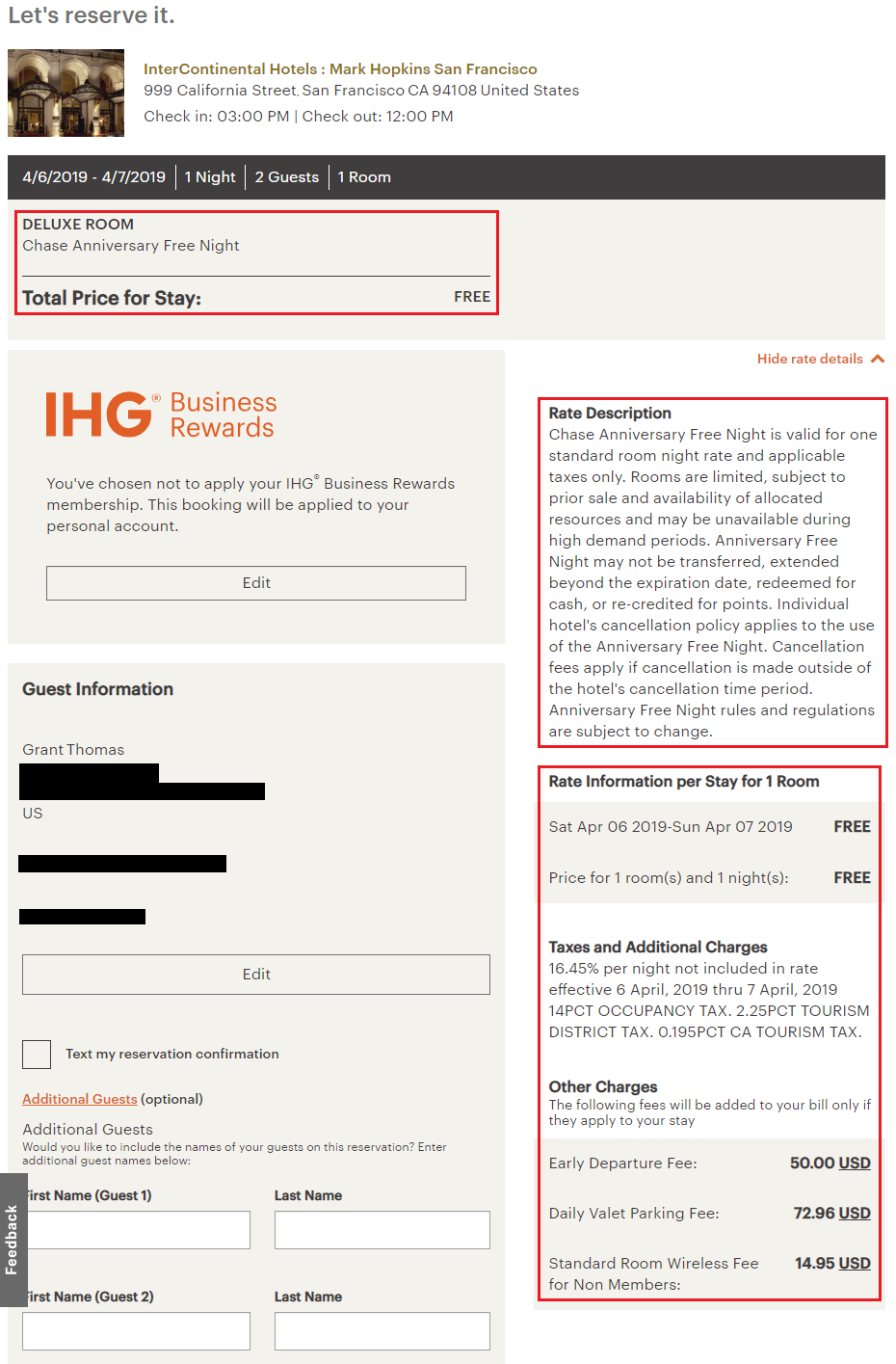 How To Redeem Chase Ihg Rewards Club Premier Select Credit Card