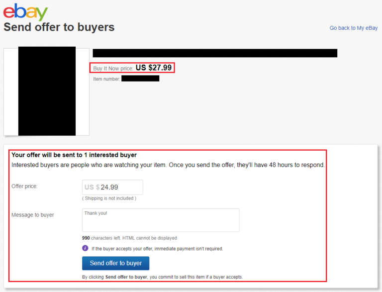 Sell Your eBay Items Faster! Send Offers to Buyers Watching your Items