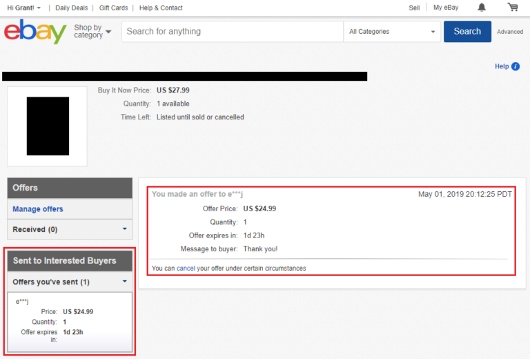 Sell Your eBay Items Faster! Send Offers to Buyers Watching your Items