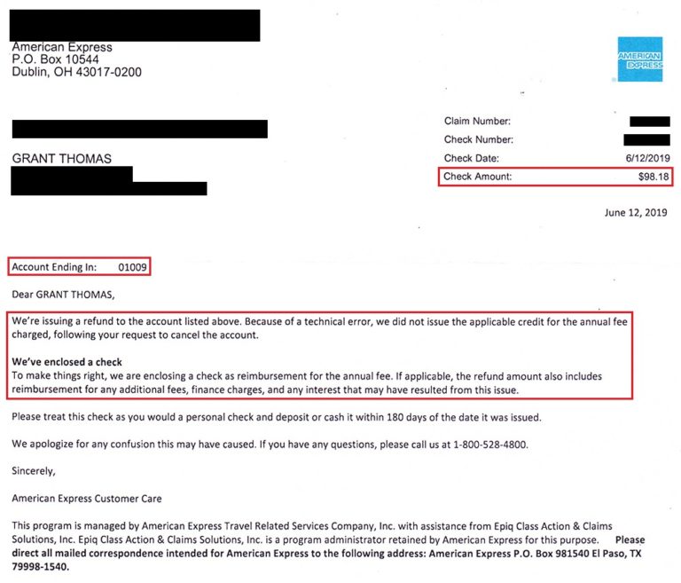 American Express Sends Out Checks for "Technical Error" Regarding