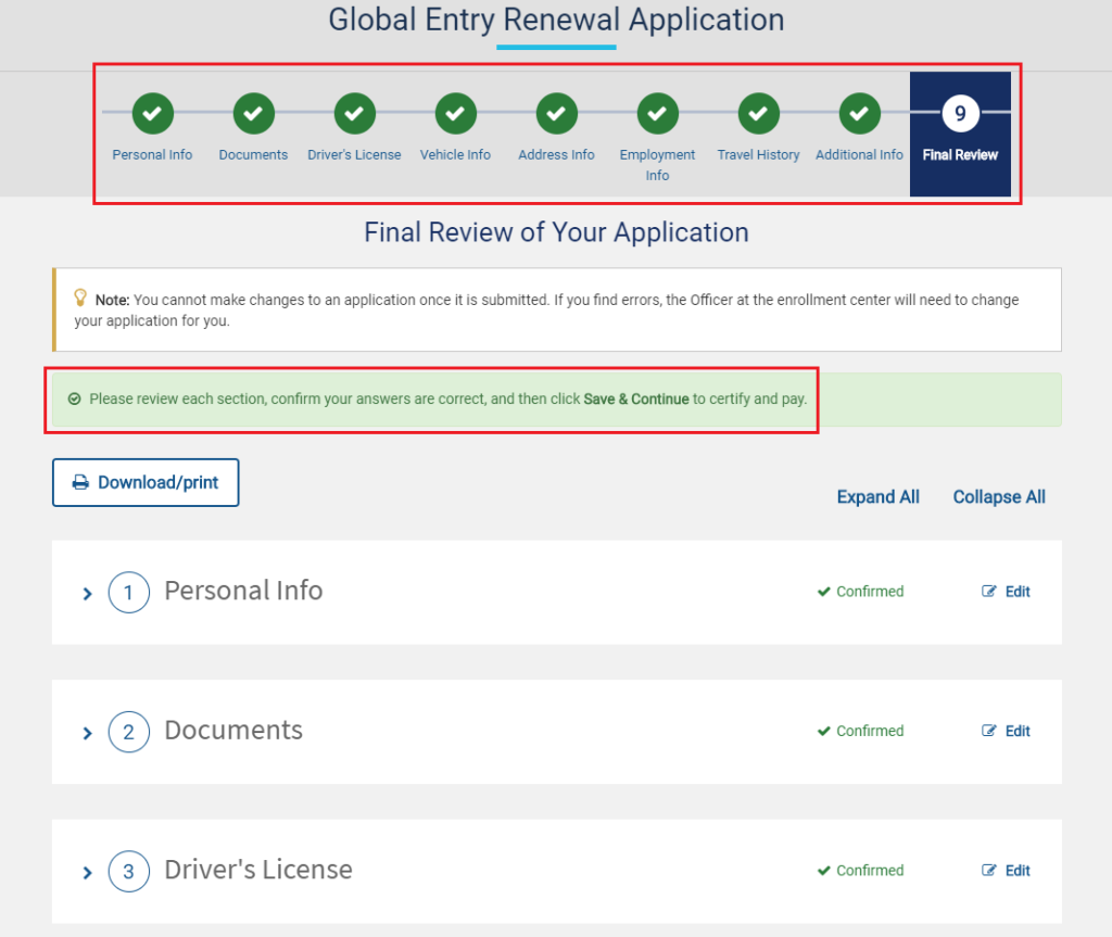 global entry renewal