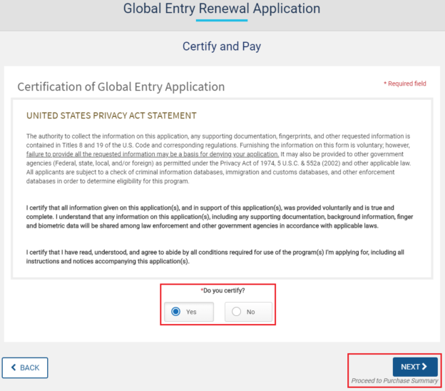 global entry renewal login website