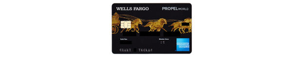 a credit card with horses running