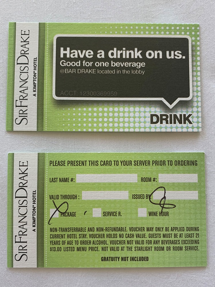 a green card with black and white text