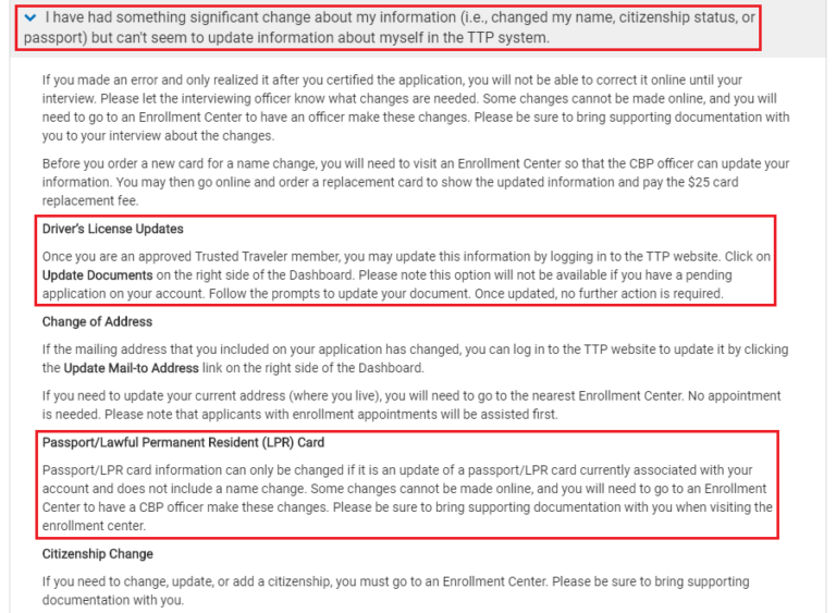 global entry login update new passport