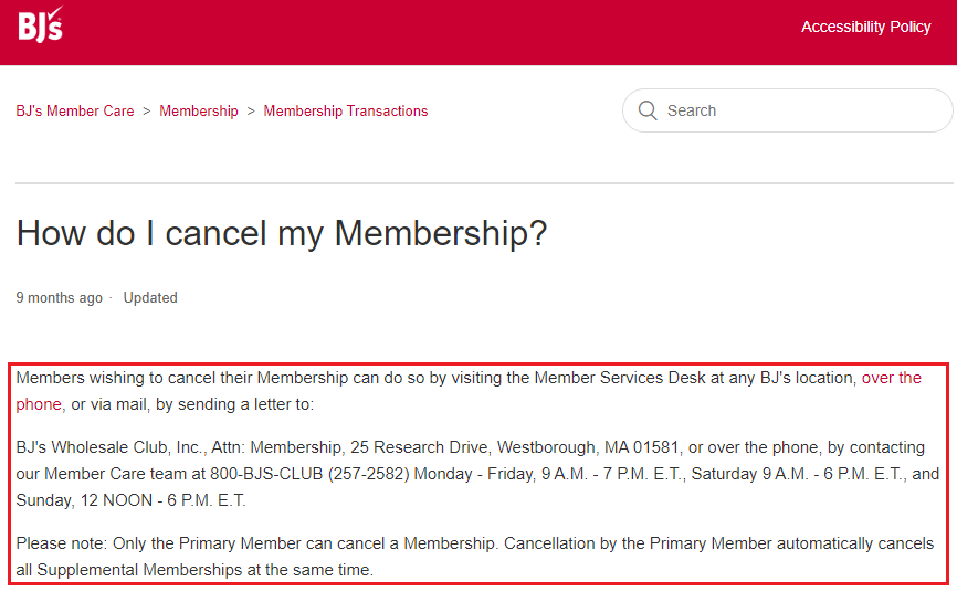 How To Cancel BJs Wholesale Club Membership 