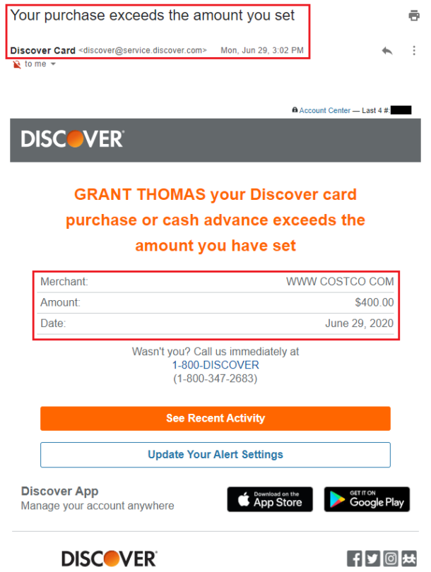 PSA Check Posting Date of Discover It Purchases Near End of Quarter