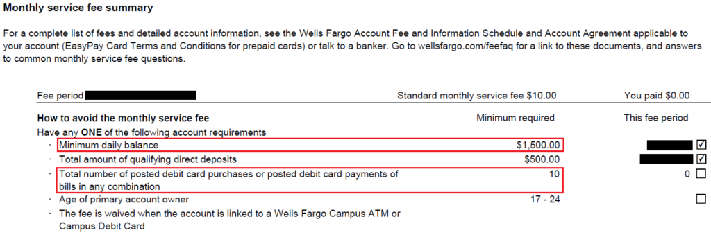 Changes to Wells Fargo Everyday Checking Monthly Fee Waiver