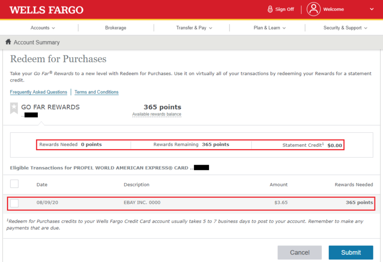 How to Redeem Wells Fargo Go Far Rewards Points to Pay for Purchases