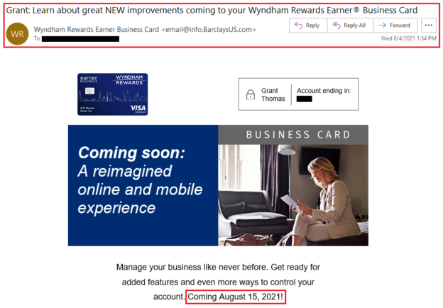 Barclays Wyndham Rewards Credit Cards Business Earner CC