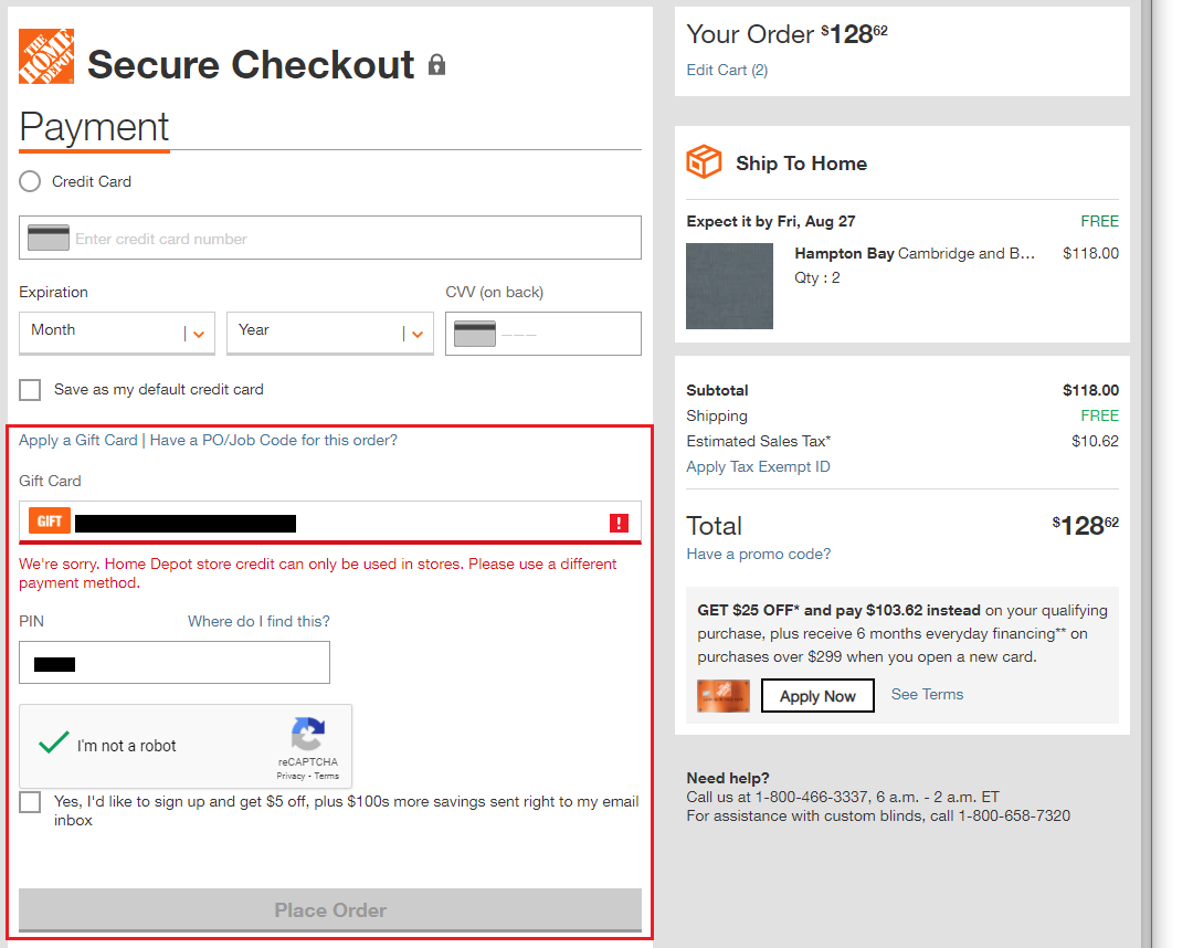 How to View an Online Receipt from Home Depot
