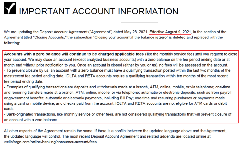 wells-fargo-may-close-accounts-with-zero-balance-or-charge-monthly