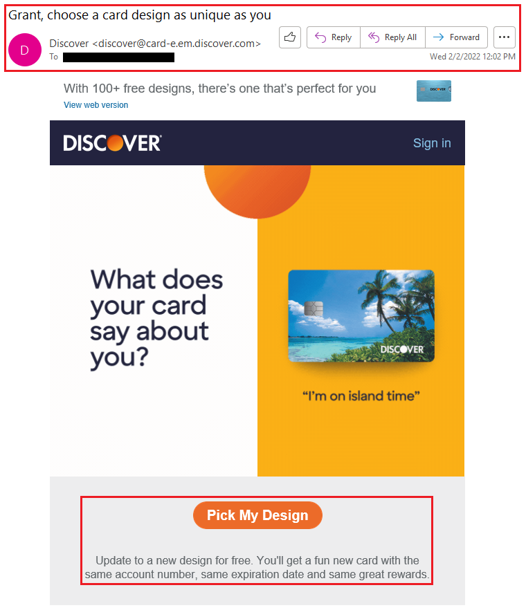 how to choose discover card design Rashad Upshaw