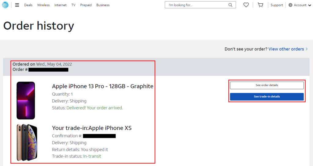 700 TradeIn Value for my Old iPhone XS Toward New iPhone 13 Pro