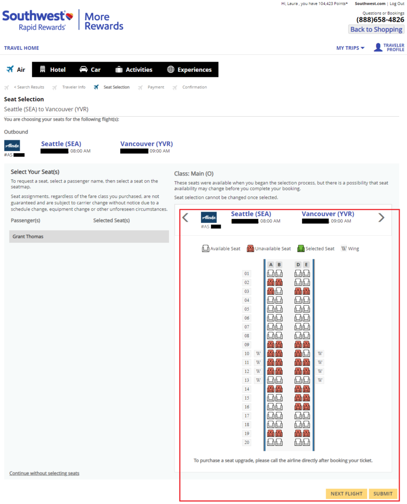 Use Southwest Airlines Points to Book International Flights on Other